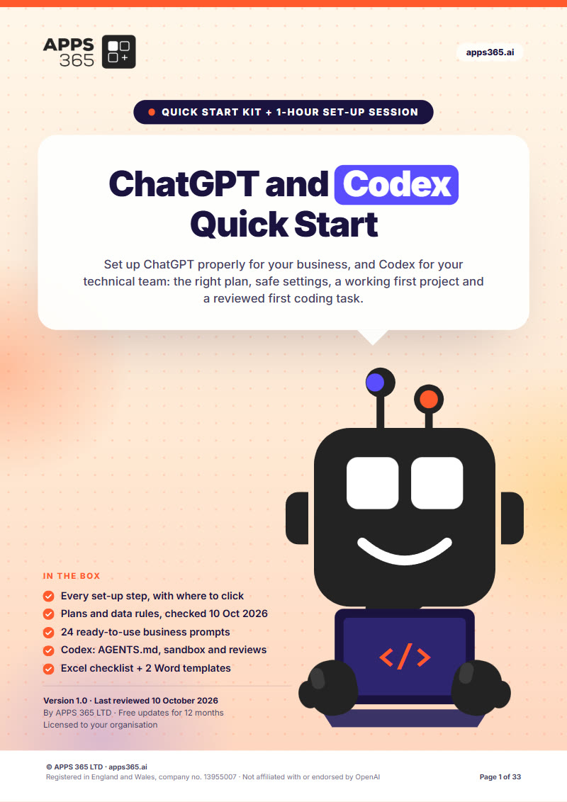 Cover of ChatGPT and Codex Quick Start