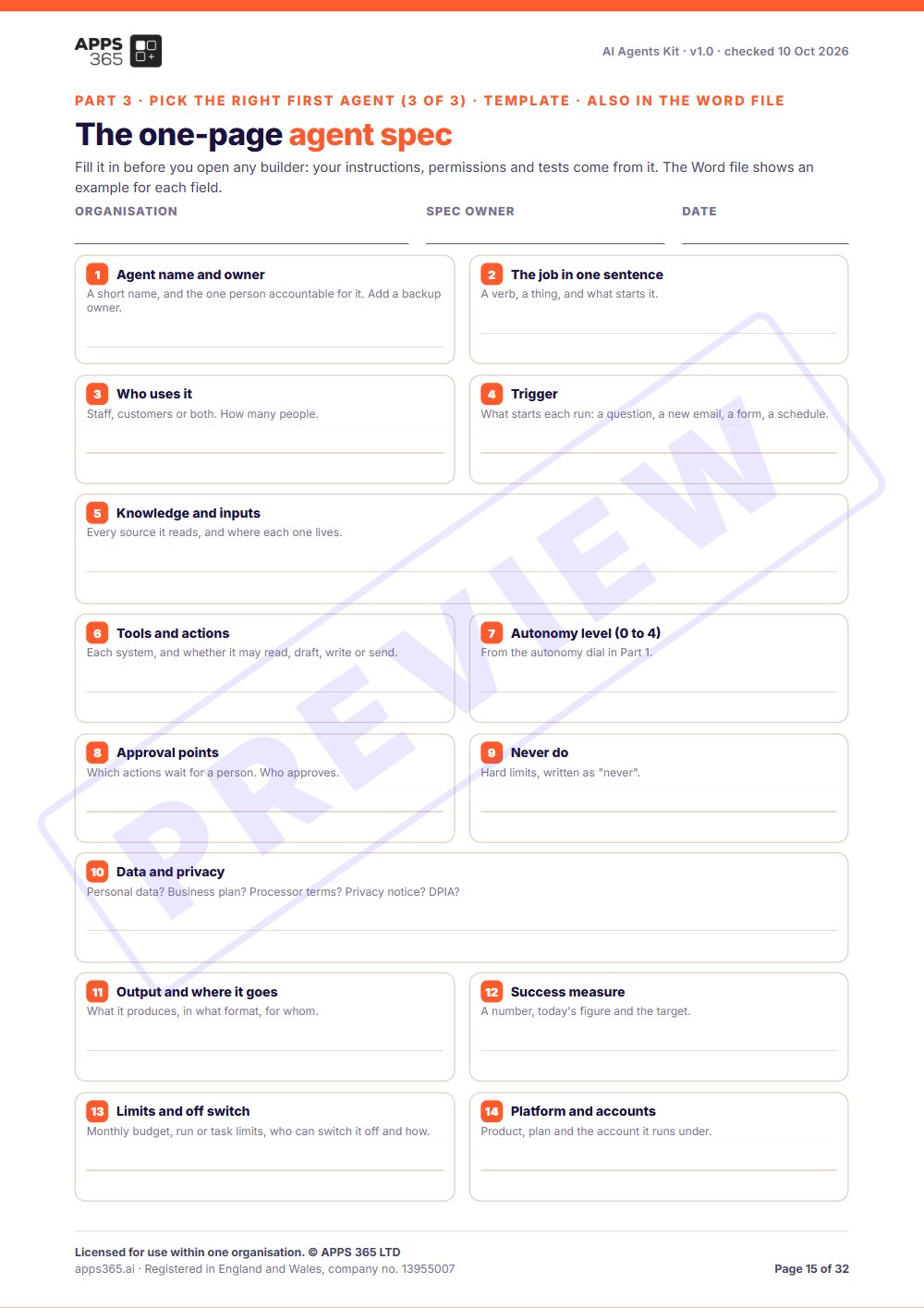 Preview page 3 of AI Agents Kit