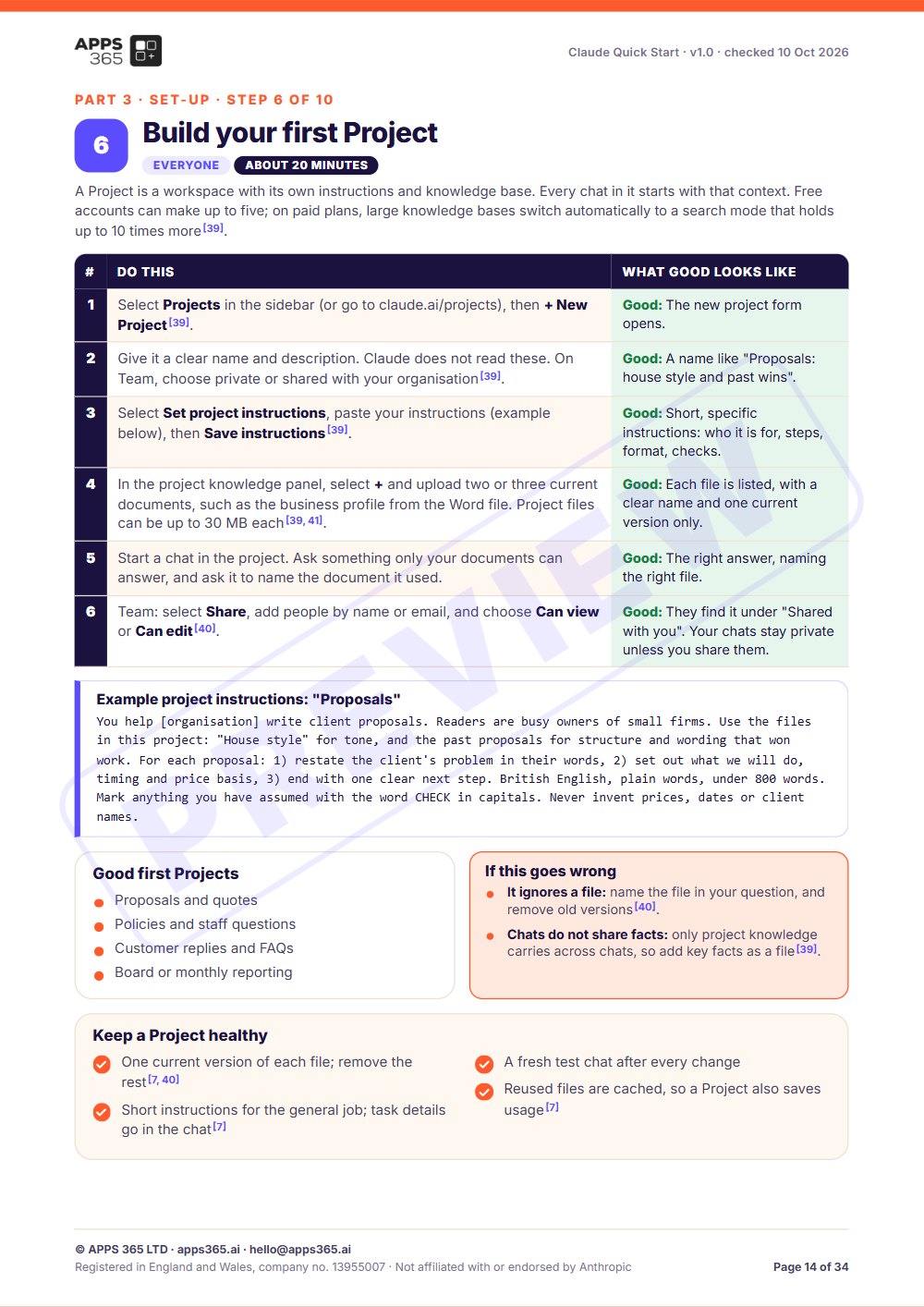 Preview page 2 of Claude Quick Start