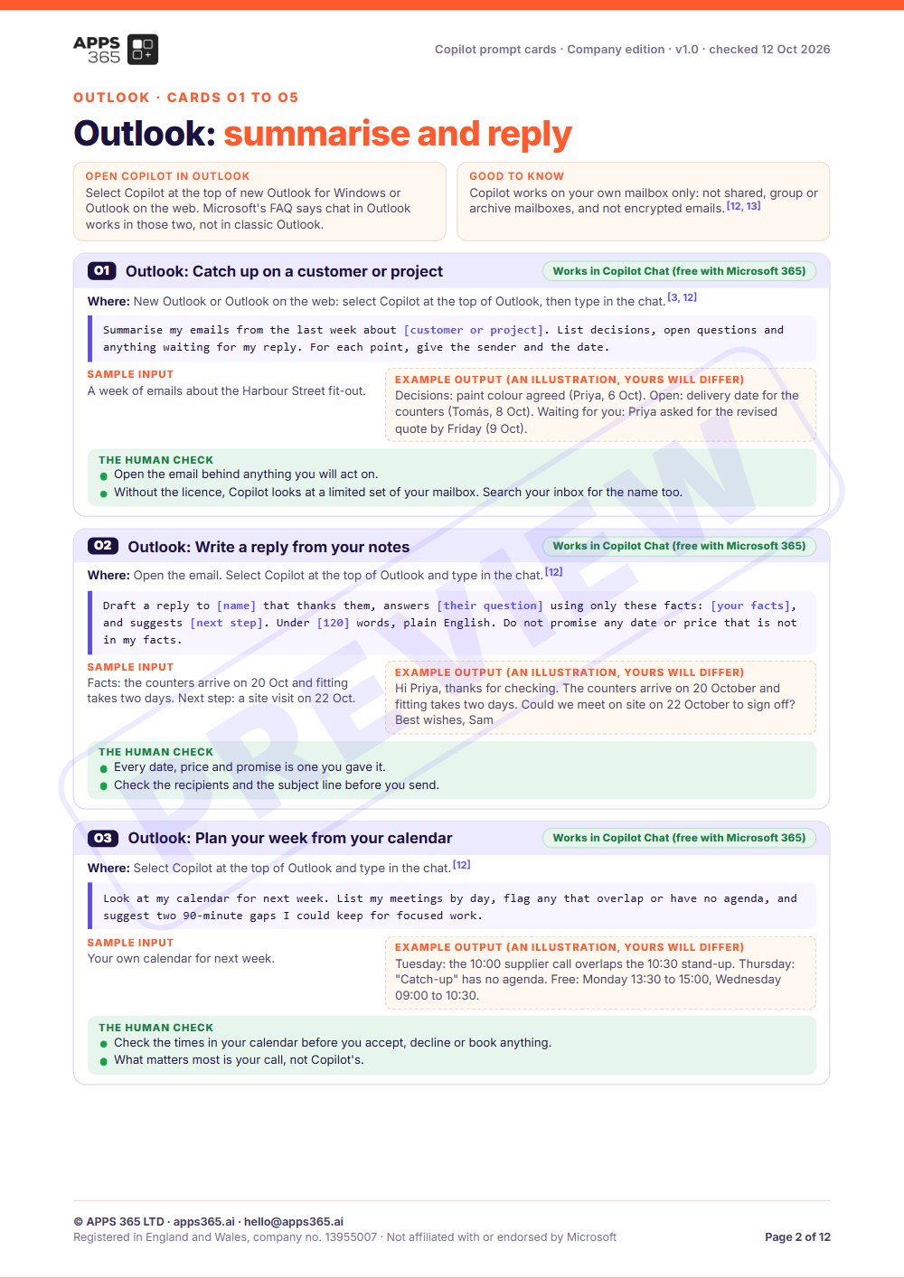 Preview page 2 of Copilot Ready Kit, Company edition