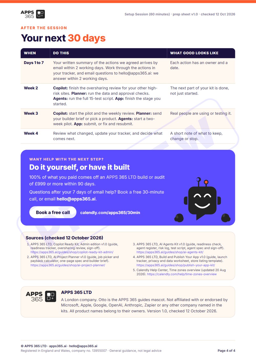 Preview page 3 of Setup Session (60 minutes)